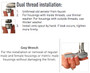 install dual thread cascade aerator low flow