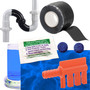 fix leaks kit Blue Dye Tab pro repair tape city, utility, municipality logo, toilet leak detection cards Repair promo item kit pipe silicon water seal