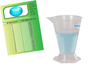 25 ml conical graduated cylinder w custom decal calibration system
4.25" x 6"  card with GPH chart
