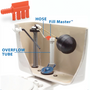 fill cycle diverter save water toilet flush, Toilet  cross section fill cycle diverter install