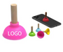 fidget toilet bowl plunger iphone holder custom printed logo for customer give away