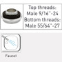 Neoperl 1533205 Male 9/16”-24 faucet adapter for female standard aerator