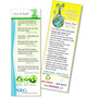 Earthday bookmark, kids conservation tips educational outreach water energy saving promo give away utility company municipality city marketing student reading