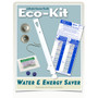 simple whole house eco kit - bathroom leak detector, flow bag, displacement custom water saving