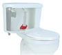 Universal Replacement Flapper Fits Most Toilets 2" Standard - Long Lasting Red Rubber with Stainless Steel Chain