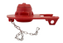 Universal Replacement Flapper Fits Most Toilets 2" Standard - Long Lasting Red Rubber with Stainless Steel Chain