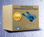 Case 100 Replacement Pro Toilet Flappers Universal with Stainless Steel Chain Corrosion Resistant PVC