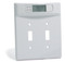 Dual Toggle switch thermometer wall plate digital 2 gang room temperature gauge