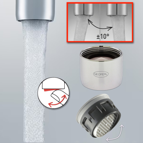 Neoperl 1.2 gpm Female Angle Adjustable swivel directional Stream ...