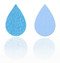 Sponge blue water drop shape dip in water and see what happens