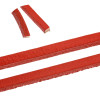 Genuine Leather Jewellery Cord Square 3mm - Red