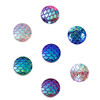 Resin Mermaid Scale AB Cabochon 10pk