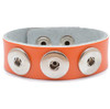Little Chunks Interchangeable Real Leather Orange Triple Chunk Bracelet