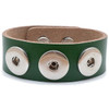 Little Chunks Interchangeable Real Leather Green Triple Chunk Bracelet