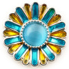 Little Chunks Blue and Yellow Enamel Flower Chunk