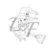 Witch Metal Design Stamp - 13mm 
