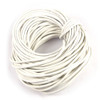 White Round Real Leather Jewellery Cord 2mm