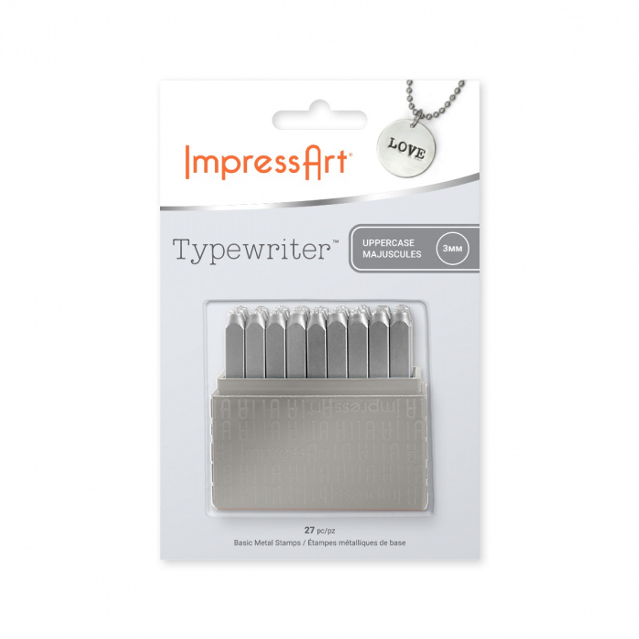 Steel Punches for Metal Stamping Uppercase 3mm ImpressArt Basic Metal Stamp Set