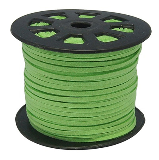 Faux Suede Cord 3x1.5mm - Lime
