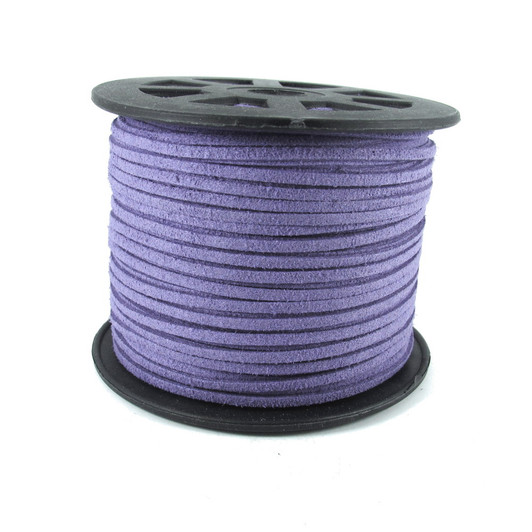 Faux Suede Cord 3x1.5mm - Lilac