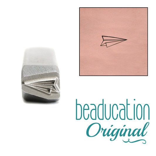 Paper Airplane Metal Design Stamp - 8.3x3.8mm Beaducation