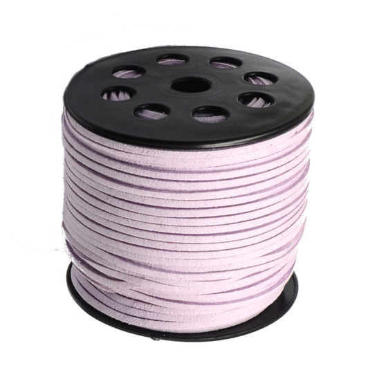 Blush Pink Faux Suede Cord 3x1.5mm - 1Mtr