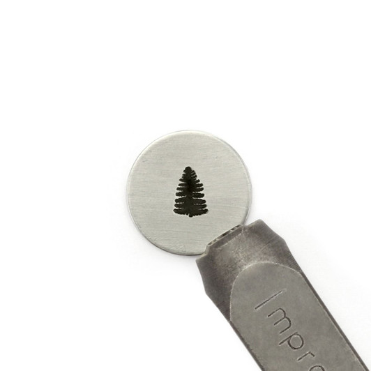 Spruce Tree Signature Metal Design Stamp 9.5mm