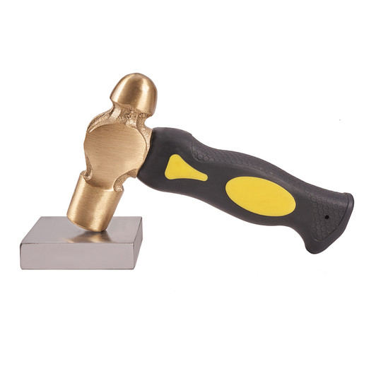 Brass Hammer 1lb and 2" Steel Block Combo
