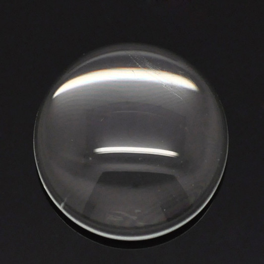 18mm Round Clear Glass Cabochon Dome