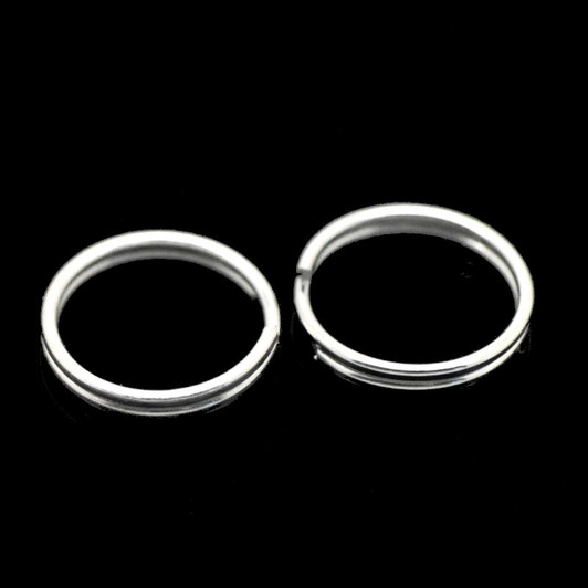 Silver Plated Split Rings 100pcs