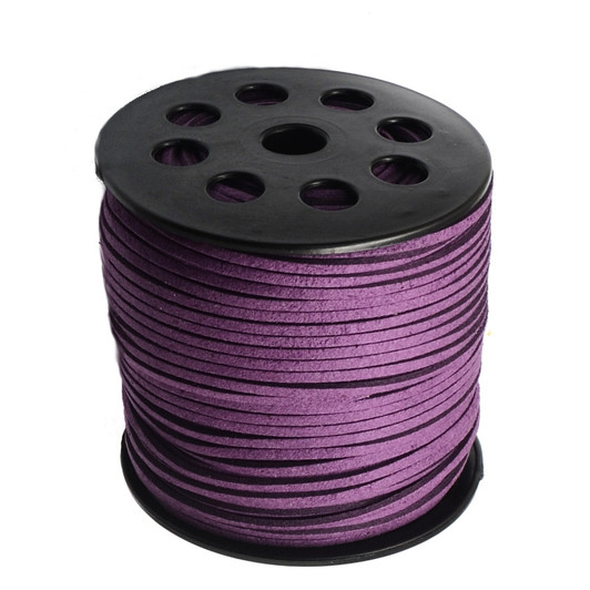 Faux Suede Cord 3x1.5mm - Purple