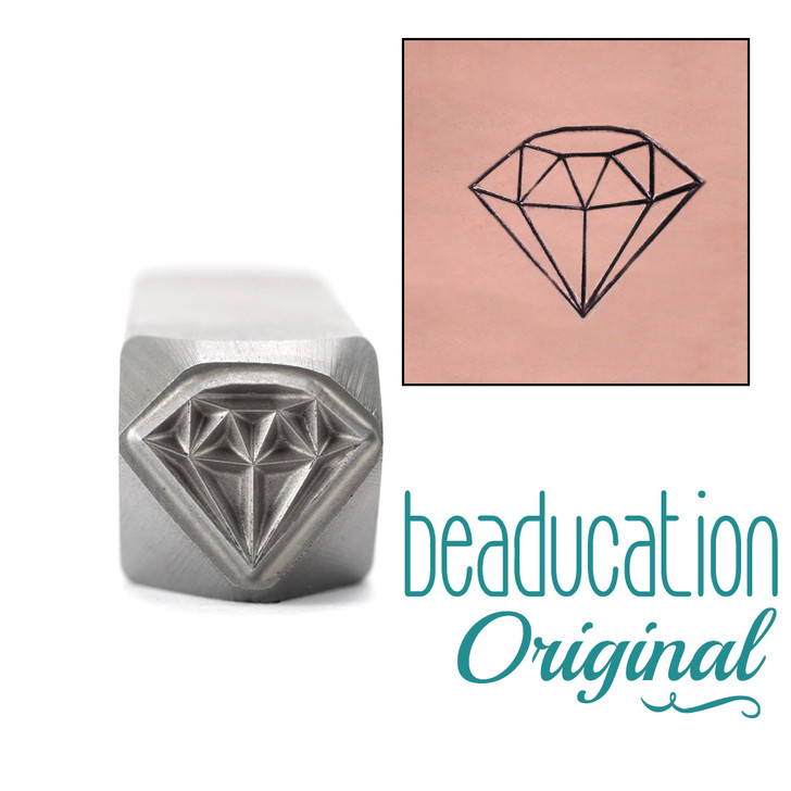 Large Diamond Design Stamp 9mm