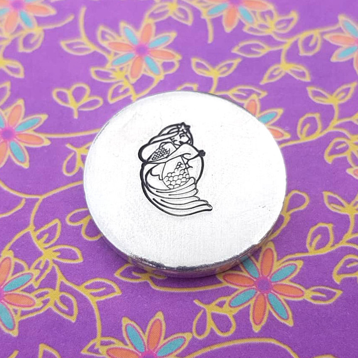 Mermaid Metal Design Stamp - 13mm