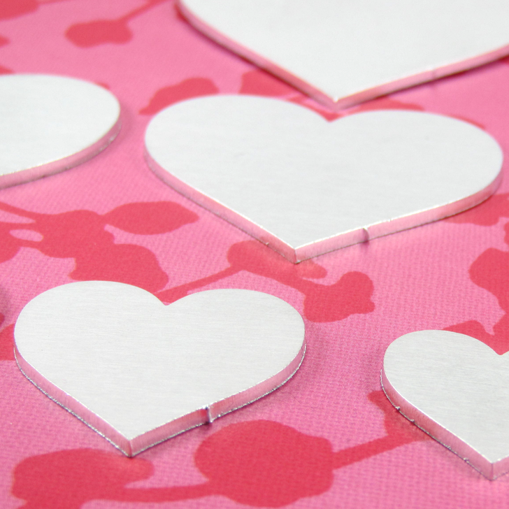 34mm BULK 2mm Heart Tag Stamping Tag Blank - 50pk