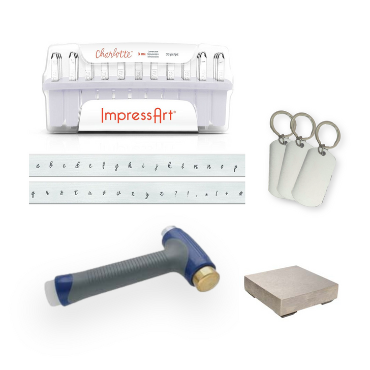 Charlotte 3mm Lowercase Metal Stamping Beginners Kit 