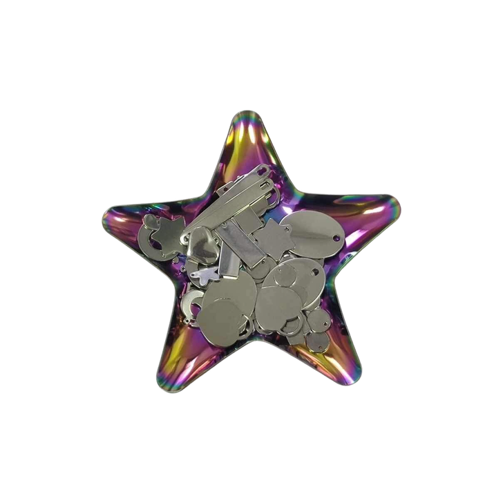 Buy Star Rainbow Stainless Steel Ion Plated Ring Dish and get  Blanks FREE