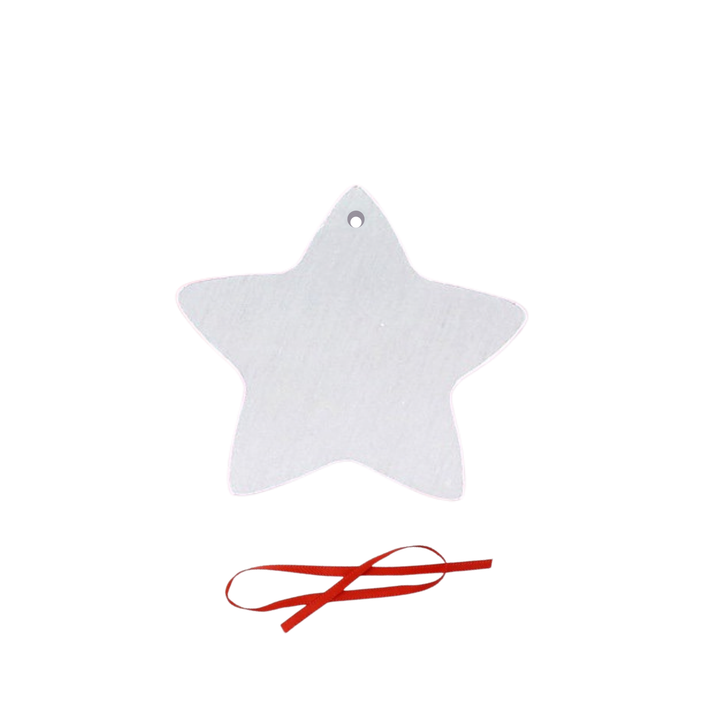 34mm Kawaii Star w/HOLE Ribbon Christmas Blank - 2mm - 10pk