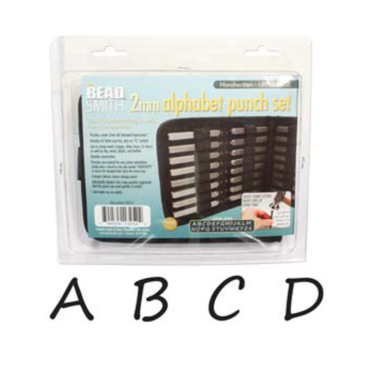 Beadsmith - Handwritten Uppercase Metal Stamp Set 2mm