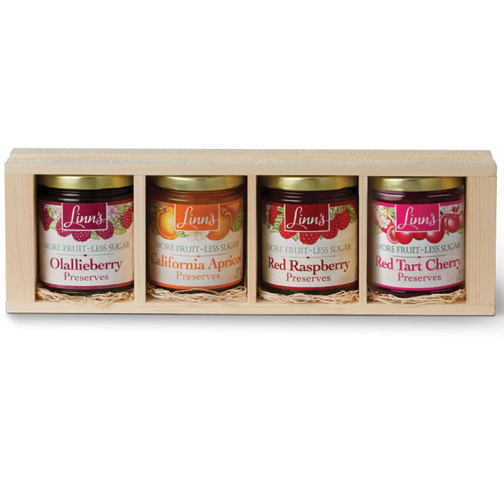 Fruit Preserves Gift Crate 4 Jar linnseats.store
