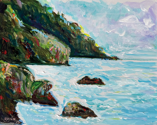 Aqua Light Along the Pacific Cliffs