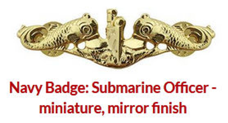 Dolphins, Officer Gold Pins-regulation - SubmarineShop