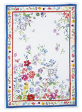 Primula Blu Floral Linen Towel