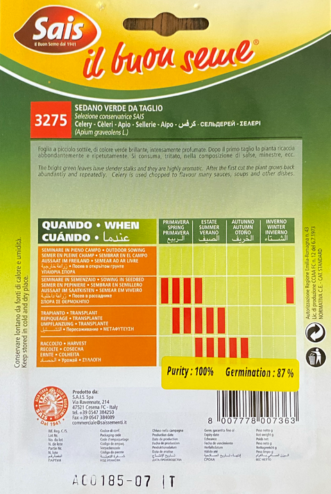 Celery Verde da Taglio (124-3275)