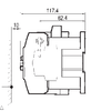 Benshaw RSC-50-6AC24 side dimensions