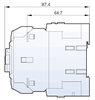 LS Metasol MC-22B contactor side dimensions drawing