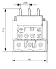 Eaton/Moeller ZB65-16 front dimensions