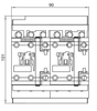 Siemens 3RA2323-8XB30-1AC2 front dimensions