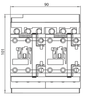 Siemens 3RA2328-8XB30-1AN2 front dimensions