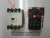 Schneider Electric LC1D40008B7 coil voltage location