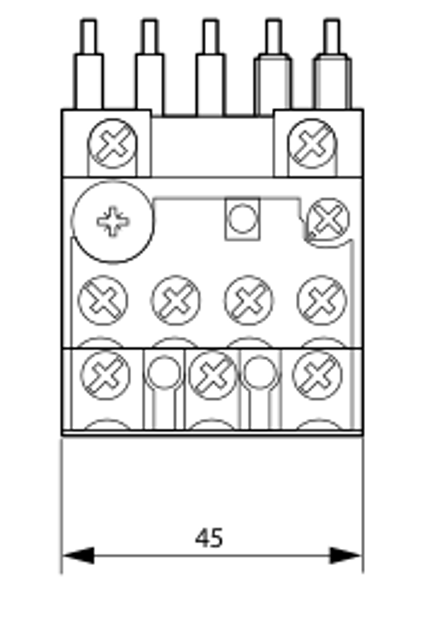 Eaton/Moeller ZB32-6 front dimensions